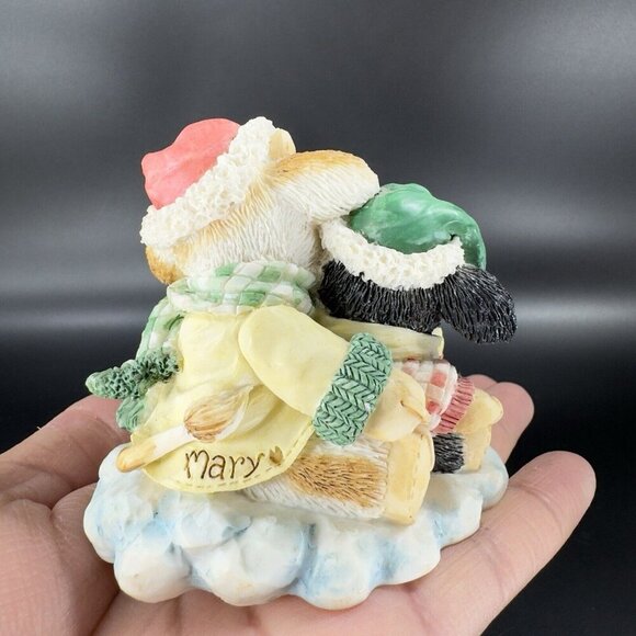 Marys Moo Moos Resin Figurine Enesco 1994 Merry Christmoos Whimsical Figure VTG - Picture 8 of 16